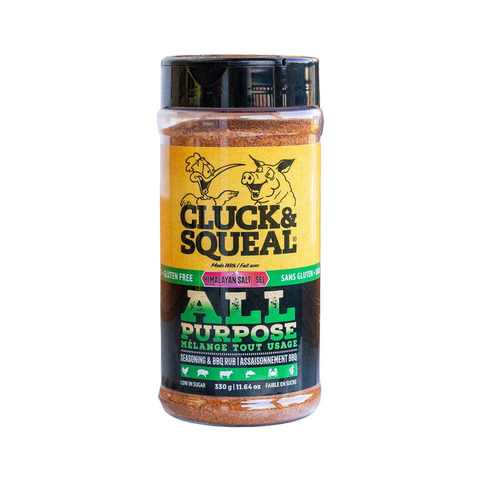 Cluck & Squeal All Purpose Seasoning & BBQ Rub, gluten-free, low sugar, with Himalayan salt