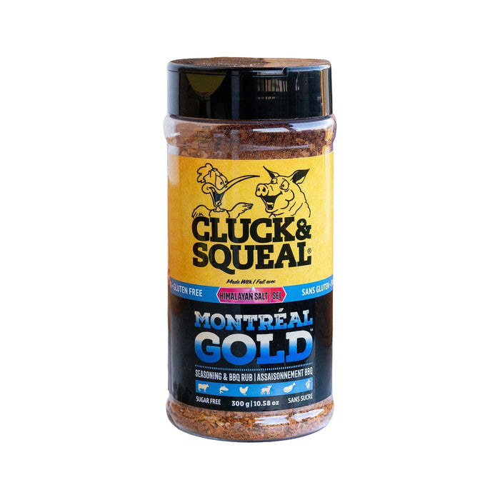 Cluck & Squeal Montréal Gold seasoning & BBQ rub, gluten-free, sugar-free, with Himalayan salt