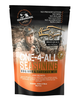 Pigman ONE-4-ALL Seasoning & BBQ Rub - Hamburger & Sausage Mix - Cluck & Squeal Seasonings and BBQ Rubs.
